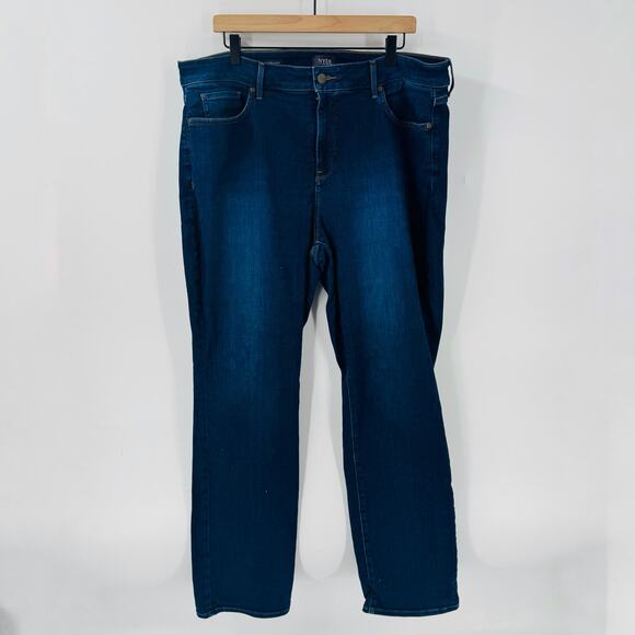 NYDJ Marilyn Straight Jeans Dark Wash Lift Tuck Technology Size 18W - Picture 1 of 10